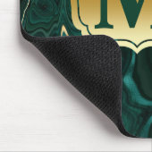 Donkergroene malachite en goudflaag-vining muismat (Hoek)