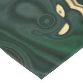 Donkergroene malachite en goudflaag-vining tafelkleed (Gekanteld)
