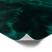 Donkergroene marmer poster (Hoek)