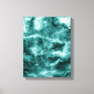 Donkergroene marmertextuur canvas afdruk