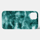 Donkergroene marmertextuur Case-Mate iPhone case (Achterkant (horizontaal))