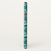 Donkergroene marmertextuur Case-Mate iPhone case (Achterkant / rechts)