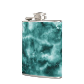 Donkergroene marmertextuur heupfles (Links)