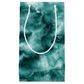 Donkergroene marmertextuur klein cadeauzakje (Voorkant)