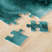 Donkergroene marmertextuur legpuzzel (Zijkant)