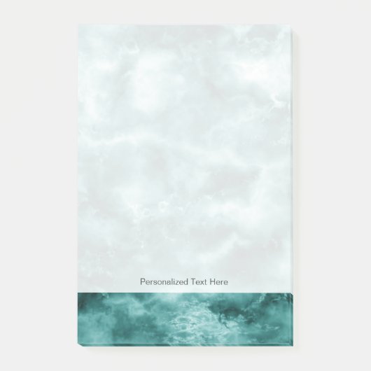 Donkergroene marmertextuur post-it® notes (Voorkant)