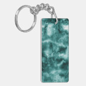 Donkergroene marmertextuur sleutelhanger (Voorkant Links)