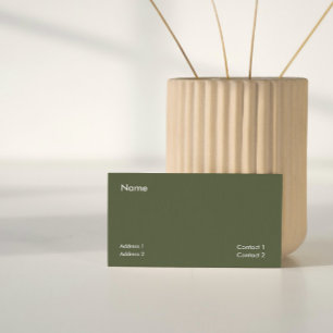 donkergroene minimalistische kaart visitekaartje