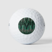 Donkergroene pattered Golf Ball - uniek Golfballen (Voorkant)