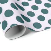 Donkergroene poka dot Pattern Cadeaupapier (Rol Hoek)