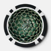 Donkergroene pokerchip (Achterkant)