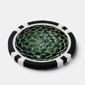 Donkergroene pokerchip (Enkel)