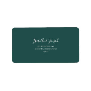 Donkergroene RSVP-Adresetiketten Etiket