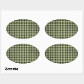 Donkergroene speldenstang ovale sticker (Vel)