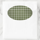 Donkergroene speldenstang ovale sticker (Tas)