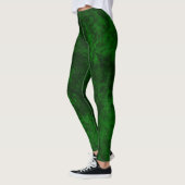 Donkergroene textuur, getextureerd, zacht marmer g leggings (Links)