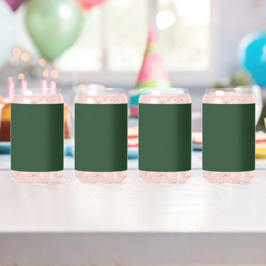 Donkergroene vaste kleur blikvorm glas (Insitu (Verjaardag))