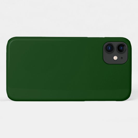 Donkergroene vaste kleur Case-Mate iPhone case (Achterkant (horizontaal))
