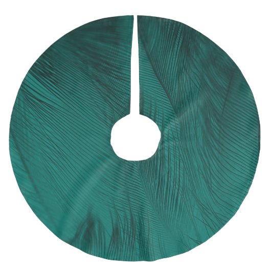 Donkergroene  veren textuur kerstboom rok (Voorkant)