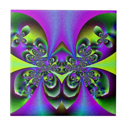 Donkergroene vlinder tegeltje (Voorkant)