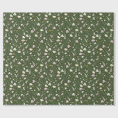 Donkergroene weide cadeaupapier (Vlak)