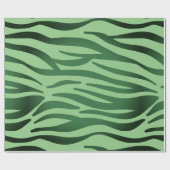 Donkergroene Zebra dierstrepen Cadeaupapier (Vlak)