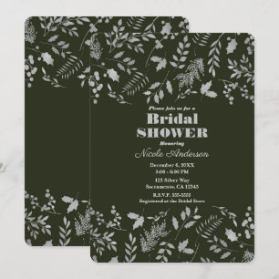 Donkergroene zilver laat botanisch Vrijgezellenfee Kaart