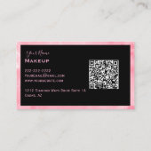 Donkerharige make-up Cartoon dame Visitekaartje (Achterkant)