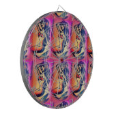 donkerharige zeemeermin dartbord (Voorkant Links)