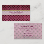 Donkerharten, loopvlakpatroon visitekaartje (Voorkant / Achterkant)