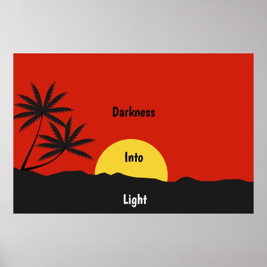 Donkerheid in licht Poster (Voorkant)