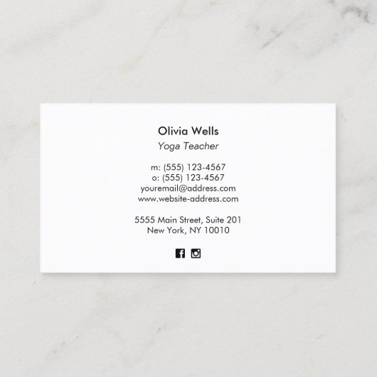 Donkerhout Voeg Logo fotokaart toe Visitekaartje (Achterkant)