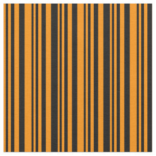 Donkerkleurig Oranje en zwart, gelinkt/gestreept p Stof