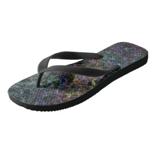 Donkerkleurige textuur, vernietigd of bijtend spon teenslippers