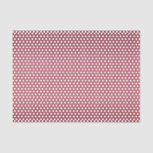 Donkermosterd Roos en witte pooldots Tissuepapier (Voorkant)