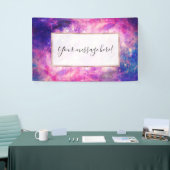 Donkernachtgradiënt galaxy glanzend Zodiac Starry  Spandoek (Beurs)