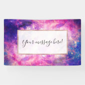 Donkernachtgradiënt galaxy glanzend Zodiac Starry  Spandoek (Horizontaal)
