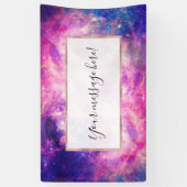 Donkernachtgradiënt galaxy glanzend Zodiac Starry  Spandoek (Verticaal)