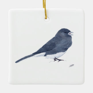 Donkerogige Junco Keramisch Ornament