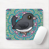 Donkerogige Junco (leisteenkleurig) Muismat (Met muis)