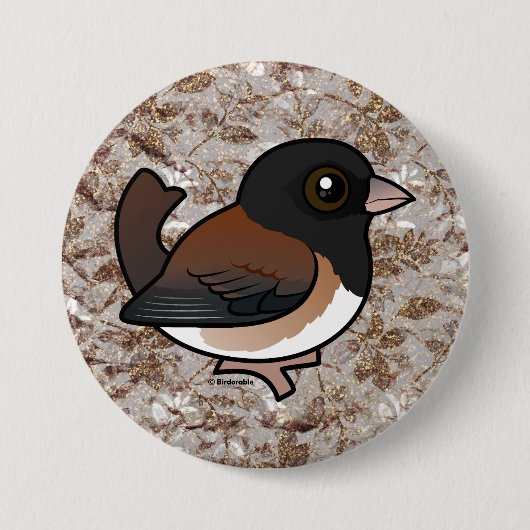Donkerogige Junco (Oregon) Ronde Button 7,6 Cm (Voorkant)