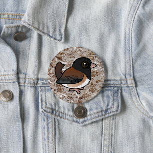 Donkerogige Junco (Oregon) Ronde Button 7,6 Cm