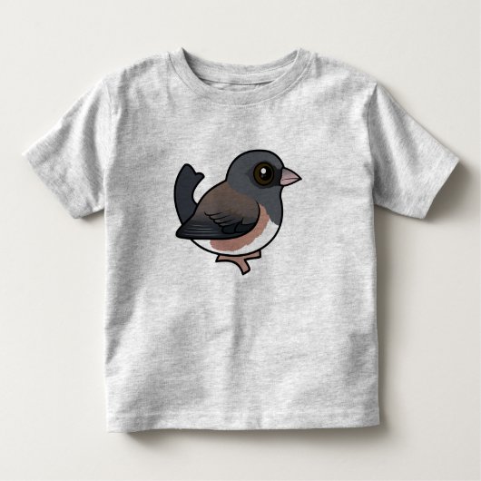 Donkerogige Junco (roze) Kinder Shirts (Voorkant)