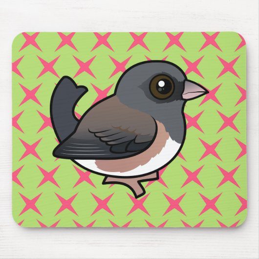 Donkerogige Junco (roze) Muismat (Voorkant)