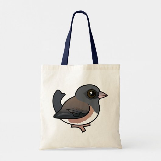 Donkerogige Junco (roze) Tote Bag (Achterkant)