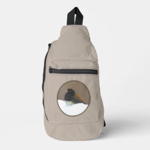 Donkerogige Junco Winter Schilderij Originele Voge Sling Bag
