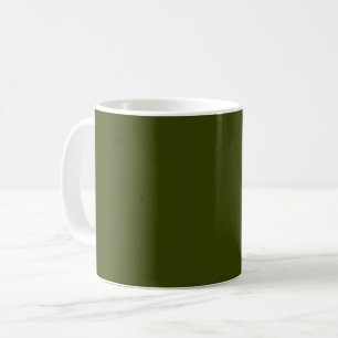 Donkerolijfgroen (vaste kleur) koffiemok