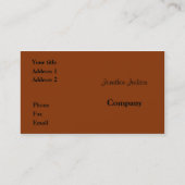 Donkeroranje Visitekaartje (Voorkant)