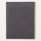 Donkerpaarse gestructureerde oppervlak wervelend p planner (Achterkant)