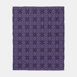 Donkerpaarse Retro Patroon Fleece Deken